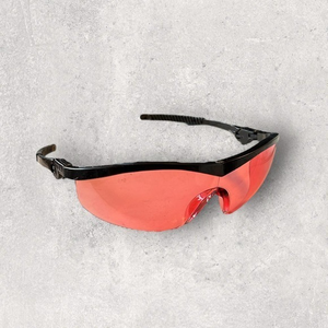 MCR Safety Sunglasses—Black‎ Frame Pink Lenses—1 Pair
